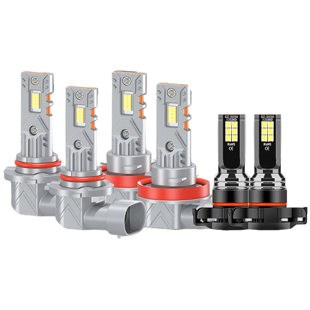 2/6Pcs LED Bulbs For Chevrolet Avalanche 2007 2008 2009 2010 2011 2012 2013 Car Headlights 30000LM Headlamps 12V 6000K Fog Light