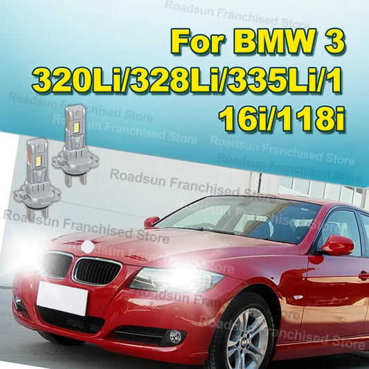 2x High Low Beam Lamp H7 Wireless Bulbs 30000LM For BMW 3 320Li/328Li/335Li/116i/118i