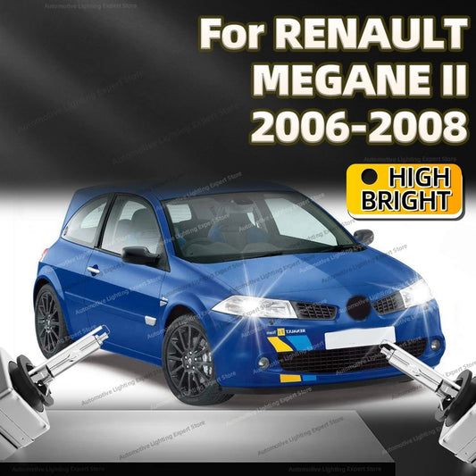 2X Xenon Headlight 35w D1S Bulbs 6000K White 10000K Blue Car Light Anti-Glare For RENAULT MEGANE II 2006 2007 2008