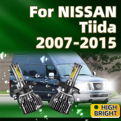 High Quality Led Lights 30000LM Turbo H4 Car Headlight 6000K For NISSAN Tiida 2007 2008 2009 2010 2011 2012 2013 2014 2015