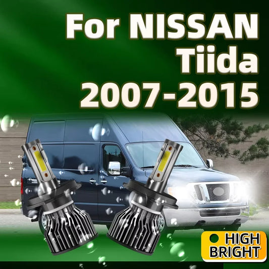 High Quality Led Lights 30000LM Turbo H4 Car Headlight 6000K For NISSAN Tiida 2007 2008 2009 2010 2011 2012 2013 2014 2015