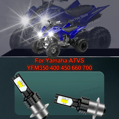Motorcycle Headlights LED Light For Yamaha ATVS YFM350 400 450 660 700