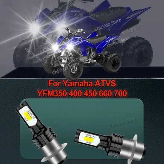 Motorcycle Headlights LED Light For Yamaha ATVS YFM350 400 450 660 700