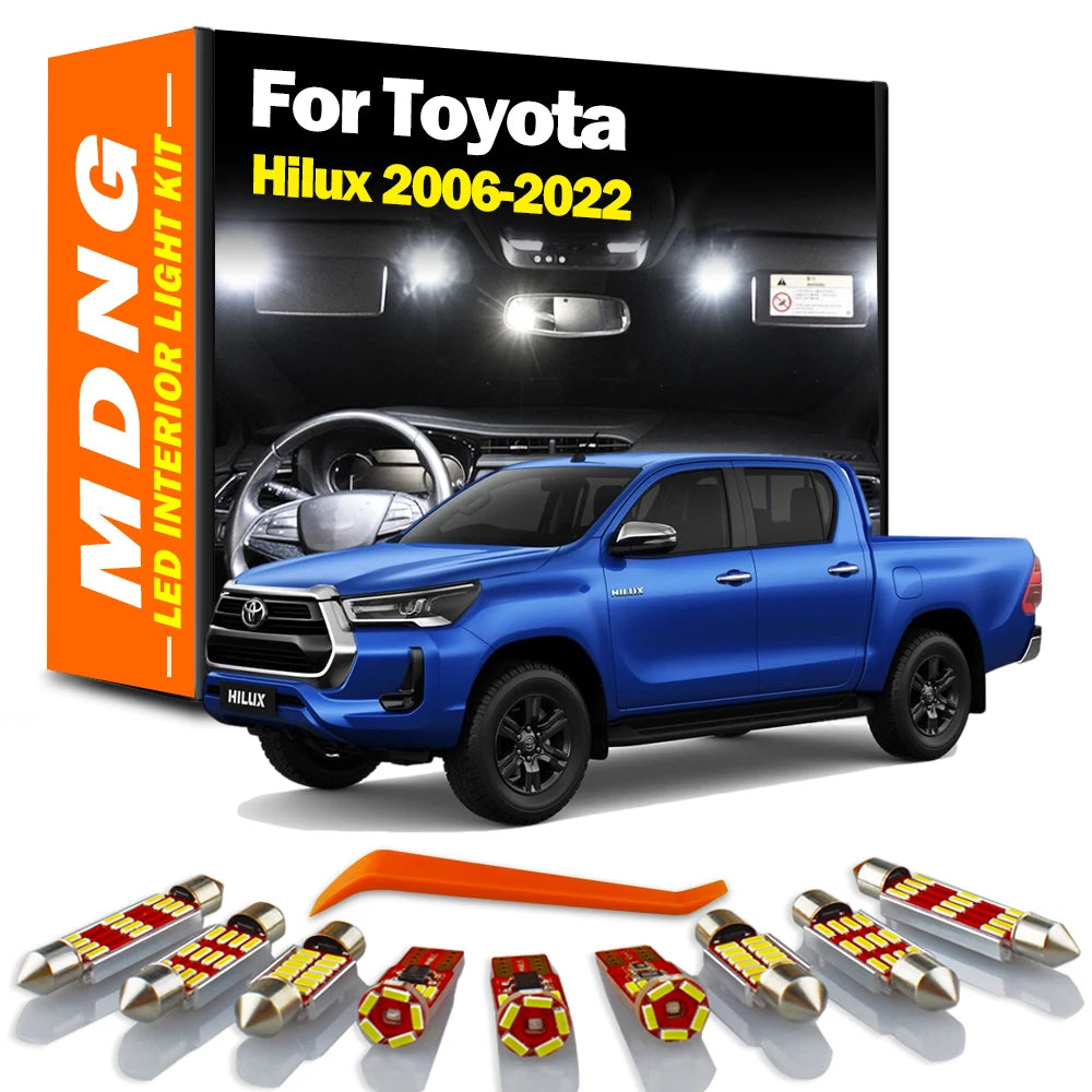 MDNG LED Interior Light Kit For Toyota Hilux 2006- 2011 2012 2013 2014 2015 2016 2017 2018 2019 2020 2021 2022 Canbus No Error