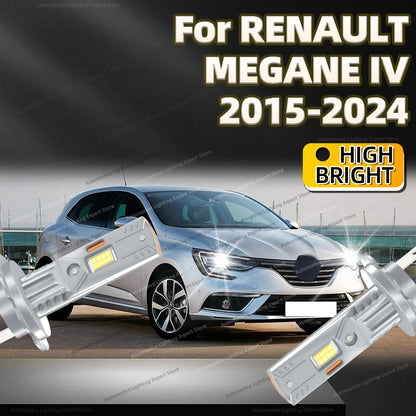 2/4Pcs LED Bulb Headlight Wireless 25000LM Car Headlamp Auto Lamp For RENAULT MEGANE IV 2015 2016 2017 2018 2019 2020 2021 2022