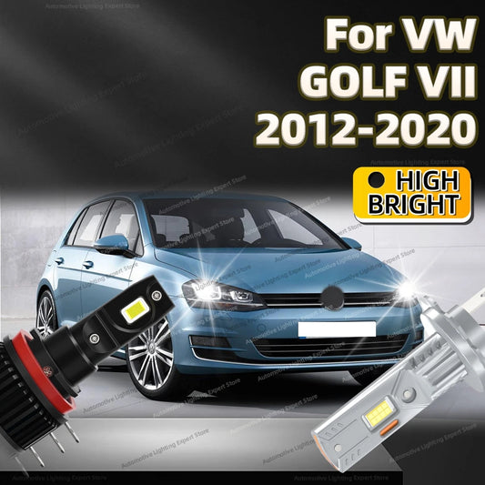 2/4Pcs 6000K LED Bulb Headlight 25000LM Car Headlamp Auto Lamp For VW GOLF VII 2012-2020 2013 2014 2015 2016 2017 2018 2019