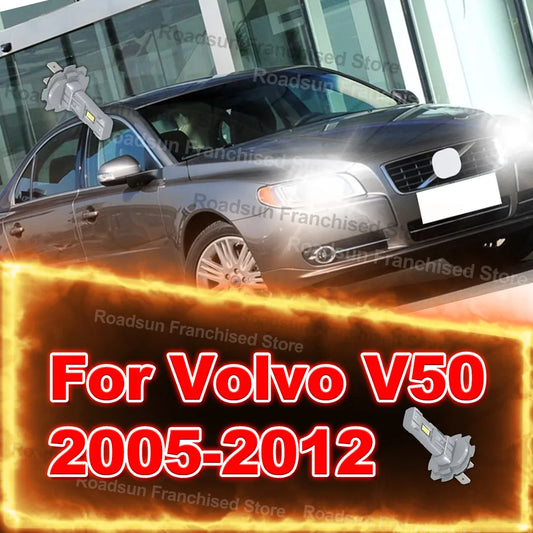 2x High Low Beam Lamp Bulbs 30000LM For Volvo V50 2005-2012 2006 2007 2008 2009 2010 2011