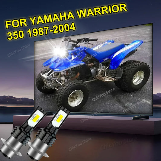 Motorcycle Headlight 80W CSP LED Bulbs Mini Size Design for Yamaha Warrior 350 1987-2004 1999 2000 2001 2002 2003