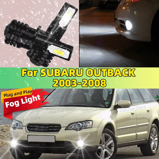 2Pcs H3 LED Bulb Fog Light 6000K White 20000LM Super Bright For SUBARU OUTBACK 2003 2004 2005 2006 2007 2008 0