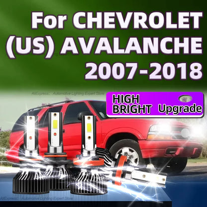 2/4Pcs Car Lights H11 HB3 Super Bright 50000LM LED Headlights For CHEVROLET (US) AVALANCHE 2007 2008 2009 2010 2011 2012-2018