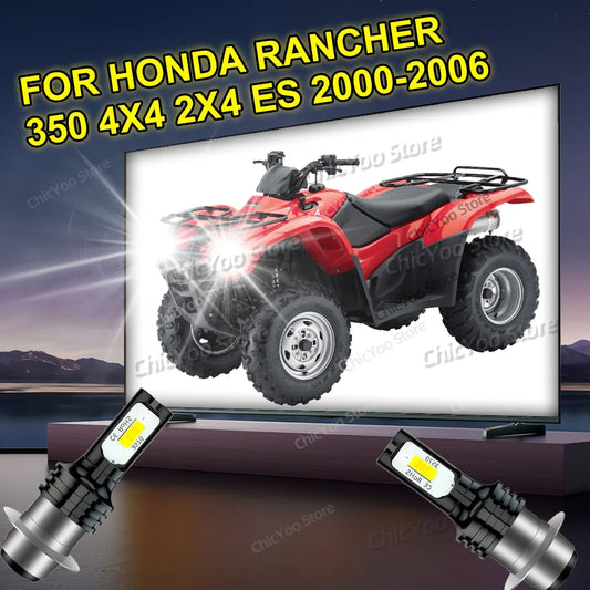 Motorcycle 80W Bright White CSP LED Bulbs Headlight 20000LM for Honda Rancher 350 4x4 2x4 ES 2000 2001 2002 2003 2004 2005 2006