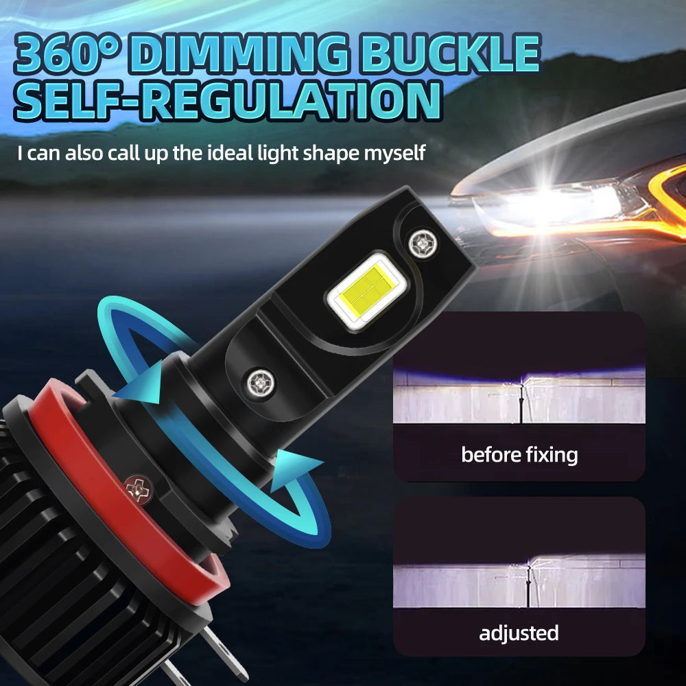 2/4Pcs 6000K LED Bulb Headlight 25000LM Car Headlamp Ultra Bright Auto Lamp For DACIA LOGAN III 3K 2021 2022 2023 2024