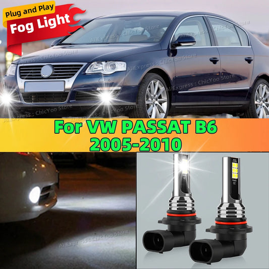 LED Front Fog Light Car Bulb Accessories 6000K HB4 Lamp For VW PASSAT B6 2005 2006 2007 2008 2009 2010 Plug and Play