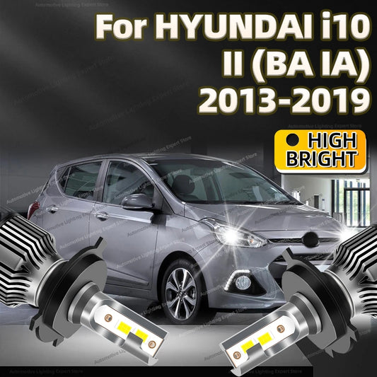 2Pcs LED Headlight 30000LM H4 Car Lamp 6000K Turbo Auto Lights For HYUNDAI i10 II BA IA 2013 2014 2015 2016 2017 2018 2019