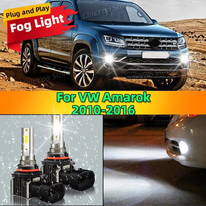 2Pcs 6000K LED Lamp Car Front Fog Light For VW Amarok 2010 2011 2012 2013 2014 2015 2016 OEM Connector Included High Quality