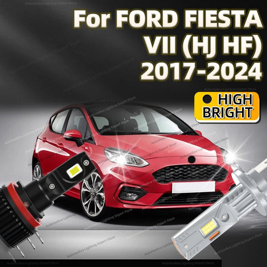2/4Pcs 6000K LED Bulb Headlight 25000LM Car Headlamp Auto Lamp For FORD FIESTA VII HJ HF 2017-2024 2018 2019 2020 2021 2022