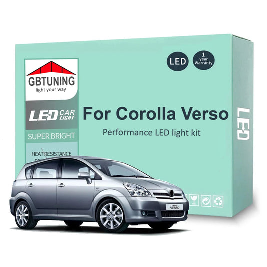 LED Interior Light Bulb Kit For Toyota Corolla Verso 2001 2002 2003 2004 2005 2006 2007 2008 2009 Car Map Dome Trunk Lamp Canbus