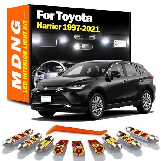 MDNG Canbus LED Interior Map Dome Light Kit For Toyota Harrier 1997-2015 2016 2017 2018 2019 2020 2021 Car Reading Trunk Bulbs