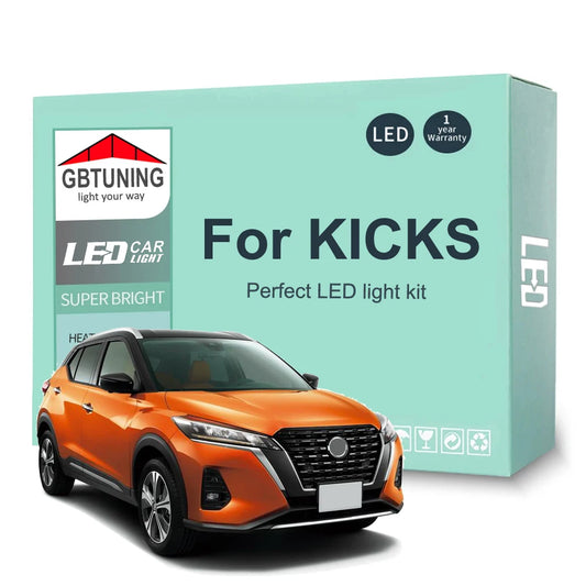 11Pcs LED Interior Light Bulb Kit For Nissan Kicks 2016-2019 2020 2021 2022 Car Reading Dome Trunk Vehicle Indoor Lamp Canbus