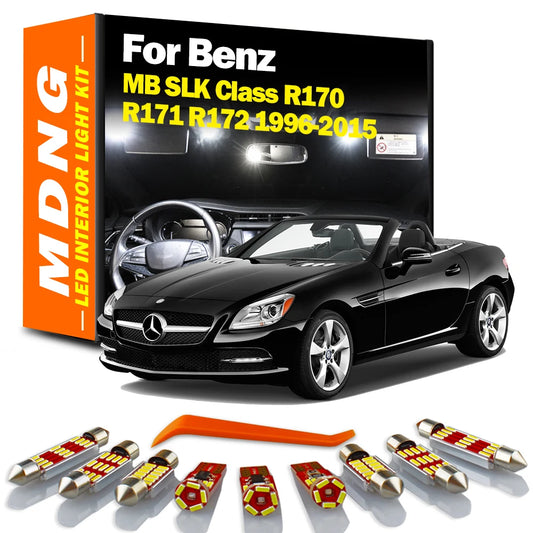 MDNG Canbus Car LED Interior Reading Light Bulb Kit For Mercedes Benz MB SLK Class R170 R171 R172 1996-2011 2012 2013 2014 2015