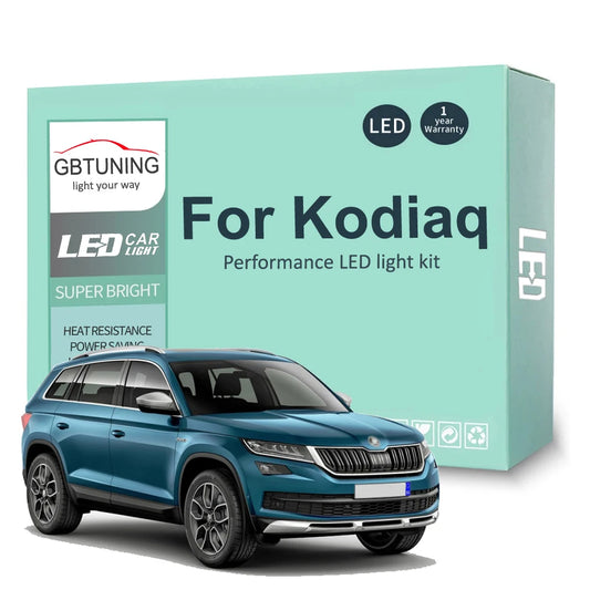 11Pcs LED Interior Light Bulb Kit For Skoda Kodiaq 2016 2017 2018 2019 2020 2021 Car LED Reading Dome Trunk Lamp Canbus No Error