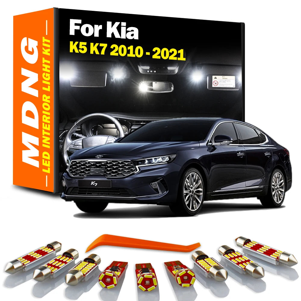 MDNG Canbus For Kia K5 K7 2010 2011 2012 2013 2014 2015 2016 2017 2018 2019 2020 2021 Car LED Interior License Plate Light Kit