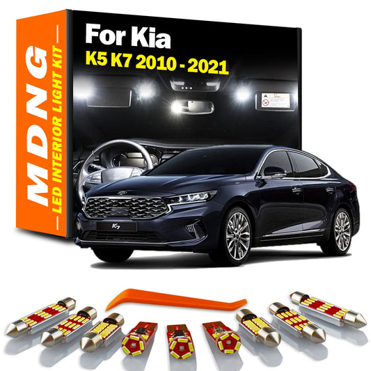MDNG Canbus For Kia K5 K7 2010 2011 2012 2013 2014 2015 2016 2017 2018 2019 2020 2021 Car LED Interior License Plate Light Kit