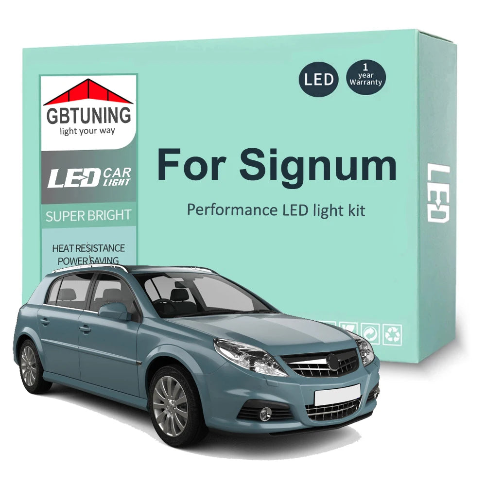 13Pcs LED Interior Light Bulb Kit For Vauxhall Opel Signum 2003 2004 2005 2006 2007 2008 Car Indoor Reading Dome Trunk Canbus