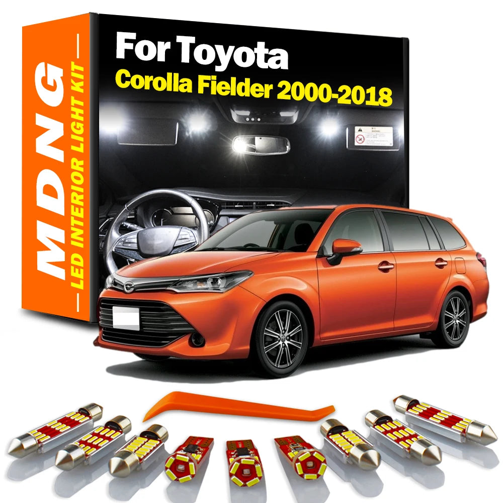 MDNG Canbus LED Interior Dome Map Reading Trunk Light Kit For Toyota Corolla Fielder 2000-2013 2014 2015 2016 2017 2018 Car Bulb