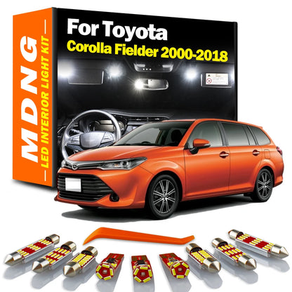 MDNG Canbus LED Interior Dome Map Reading Trunk Light Kit For Toyota Corolla Fielder 2000-2013 2014 2015 2016 2017 2018 Car Bulb