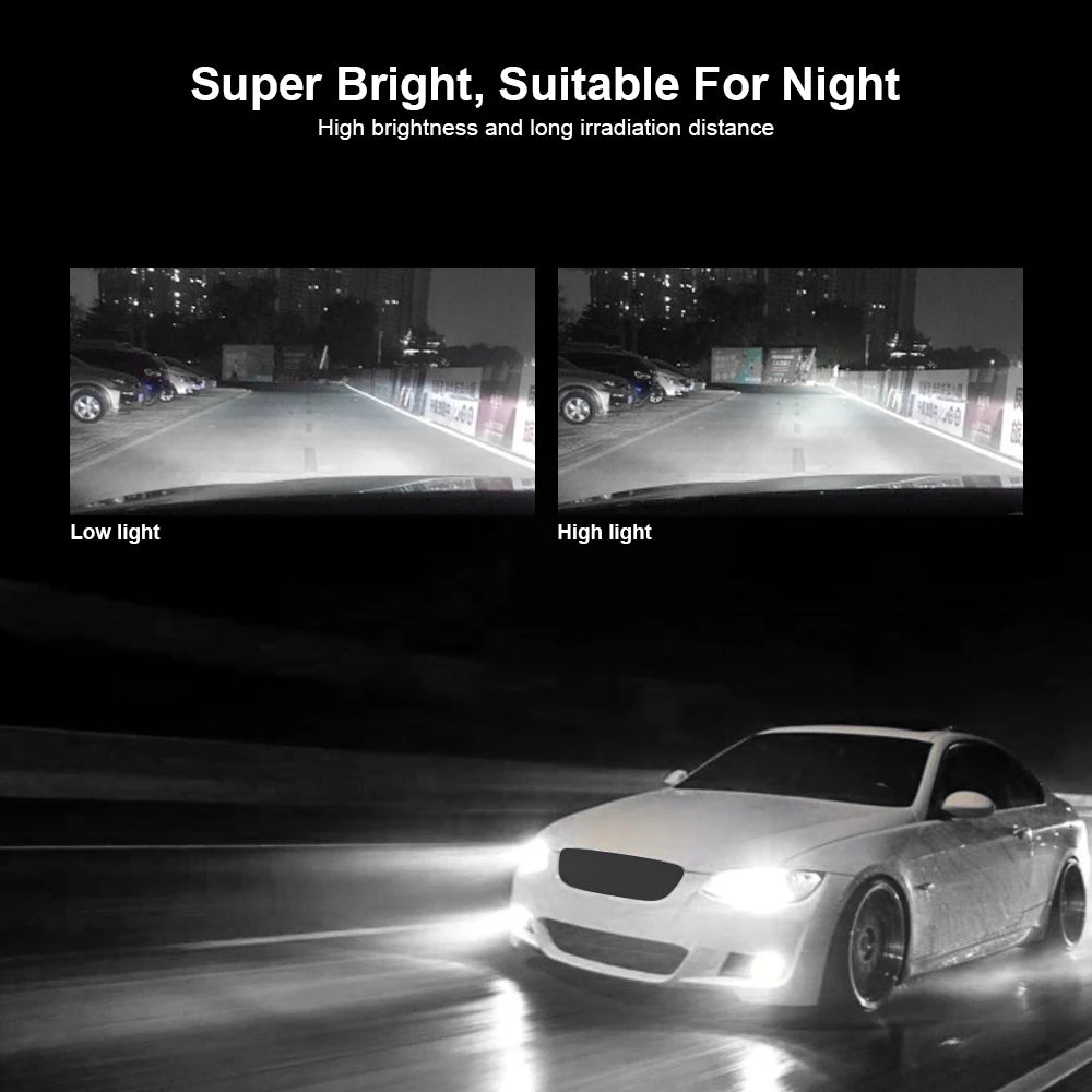 2/4x LED Headlight Bulbs For Ford Edge 2015 2016 2017 2018 2019 2020 Car Headlamp 20000LM 4-sides Lamps 360 High Low Beam Light