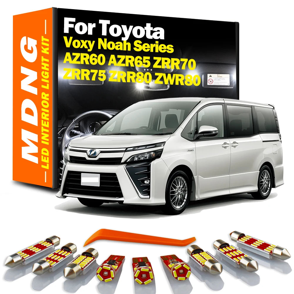 MDNG For Toyota Voxy Noah 60 65 70 75 80 Series AZR60 AZR65 ZRR70 ZRR75 ZRR80 ZWR80 LED Indoor Light Kit Car Accessories Canbus
