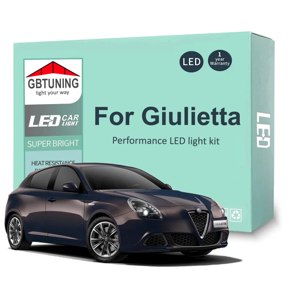 14Pcs LED Interior Light Bulb Kit For Alfa Romeo Giulietta 940 2010-2014 2015 2016 2017 Car Map Dome Trunk Vehicle Lamp Canbus