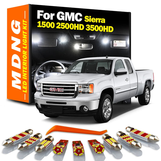 MDNG Canbus LED Interior Map Dome Trunk Light Bulbs Kit For GMC Sierra 1500 2500HD 3500HD 2000-2011 2012 2013 Car Accessories
