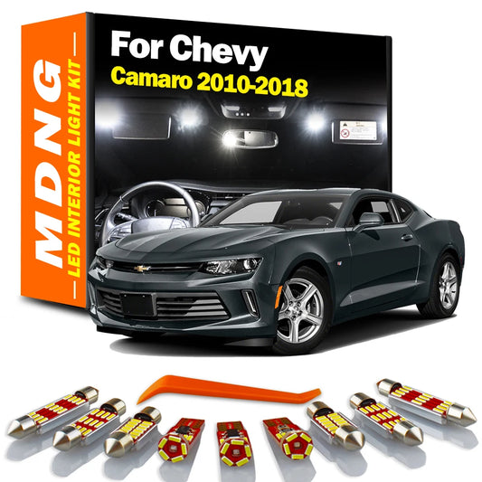 MDNG 8Pcs Canbus LED Bulbs Interior Light Kit For Chevrolet Chevy Camaro 2010-2012 2013 2014 2015 2016 2017 2018 Dome Trunk Lamp