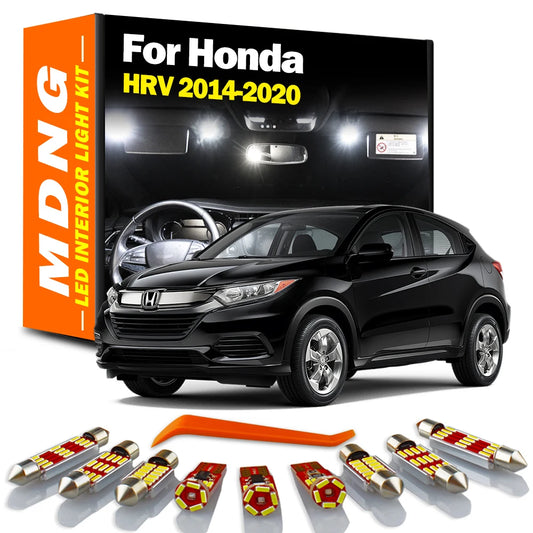 MDNG 12Pcs Canbus Car LED Interior Dome Map Trunk Light Kit For Honda HR-V HRV 2014 2015 2016 2017 2018 2019 2020 Led Bulbs