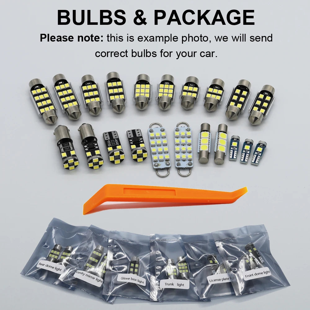 12Pcs Canbus LED Interior Light Bulb Kit For All New Nissan X-Trail Xtrail X Trail T33 2022 2023 2024 Car Reading Trunk Lamp