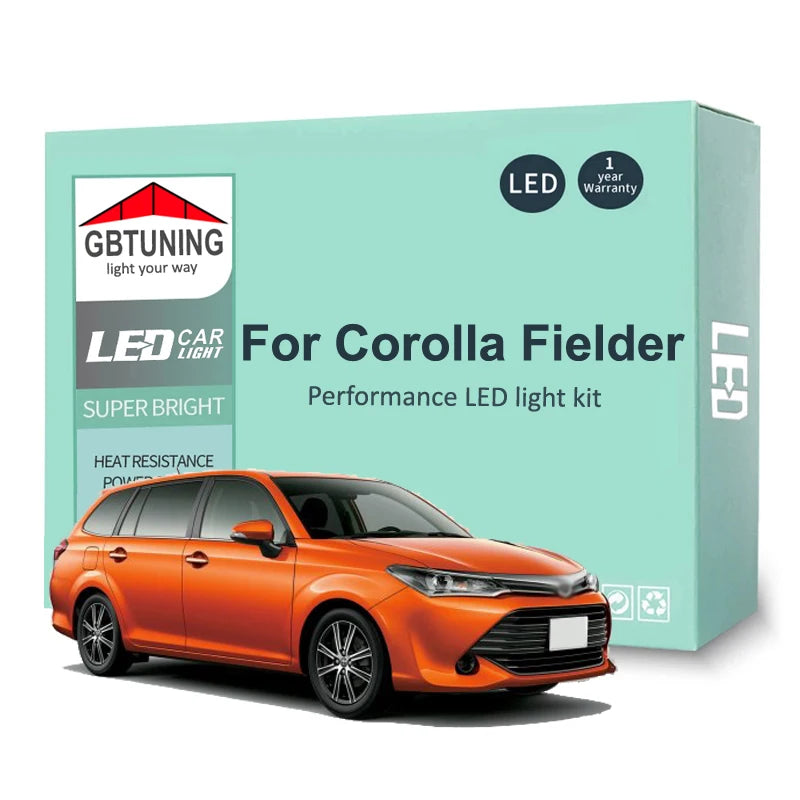 LED Interior Light Bulb Kit For Toyota Corolla Fielder 2000-2014 2015 2016 2017 2018 Car Map Dome Reading Lamp Canbus Error Free