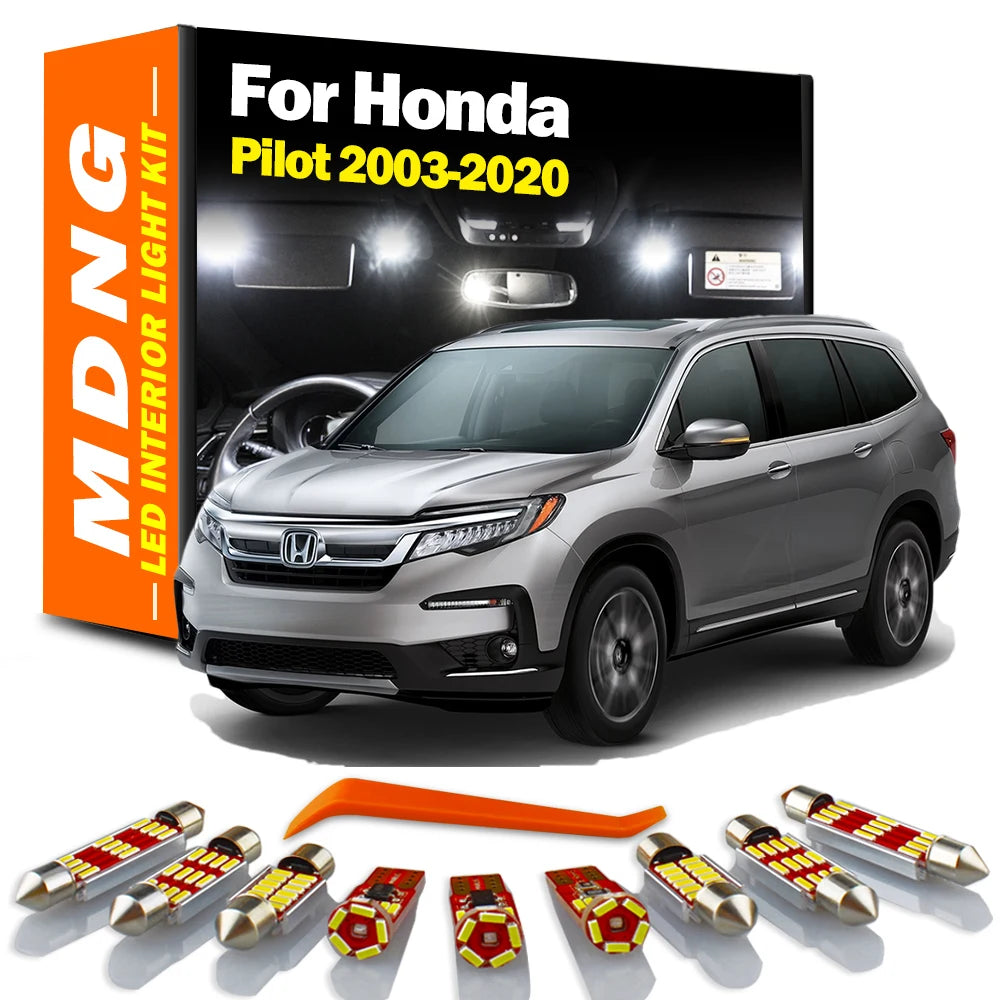MDNG Canbus LED Bulb Interior Map Dome Luggage Light Kit For Honda Pilot 2003-2014 2015 2016 2017 2018 2019 2020 Car Accessories