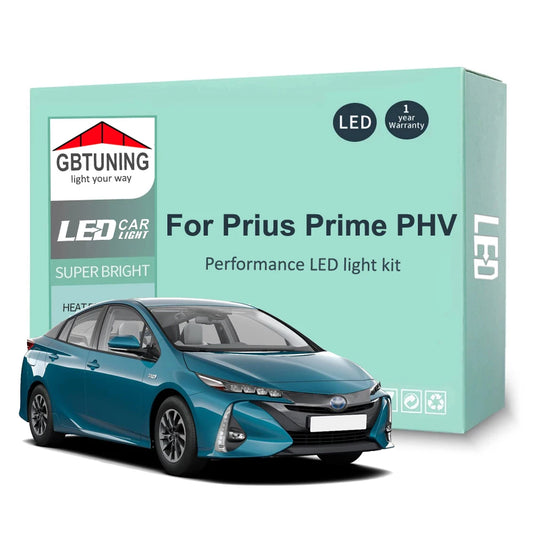 13Pcs LED Interior Light Bulb Kit For Toyota Prius Prime PHV 2016 2017 2018 2019 2020 2021 Car Dome Reading Trunk Lamp Canbus