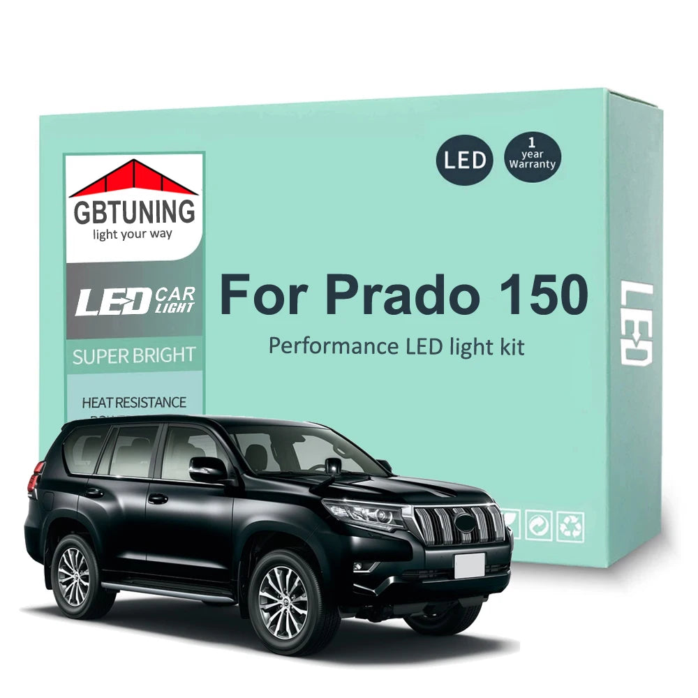 19Pcs LED Interior Light Bulb Kit For Toyota Prado 150 2010-2020 Car Reading Dome Trunk Vehicle Lamp Canbus Error Free 100%