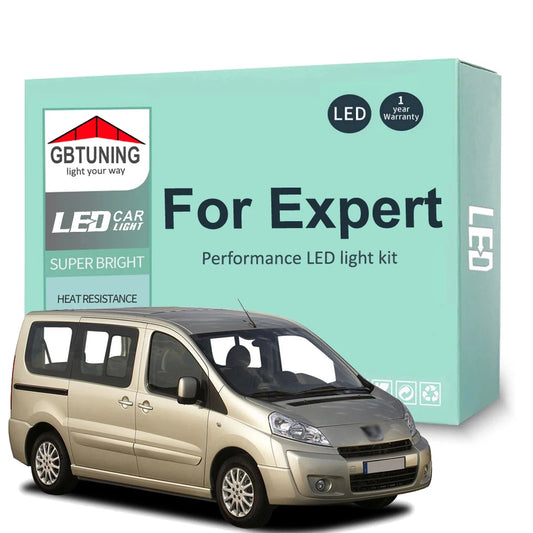 13Pcs LED Interior Light Bulb Kit For Peugeot Expert 2007-2019 Car LED Reading Dome Trunk Lamp Canbus Error Free 100%