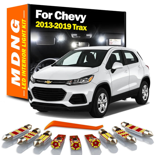 MDNG 13Pcs Canbus LED Interior Light Kit For Chevrolet Chevy Trax 2013 2014 2015 2016-2019 Map Dome Trunk Lamp Car Accessories