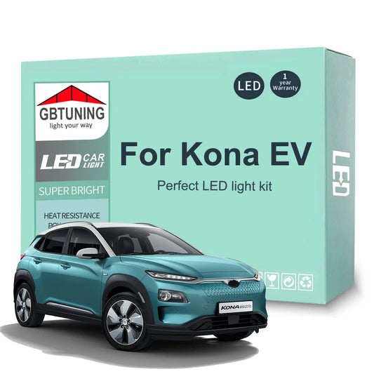 13Pcs LED Interior Light Bulb Kit For Hyundai Kona EV 2019 2020 2021 Car Reading Map Dome Trunk Vehicle Lamp Canbus Error Free