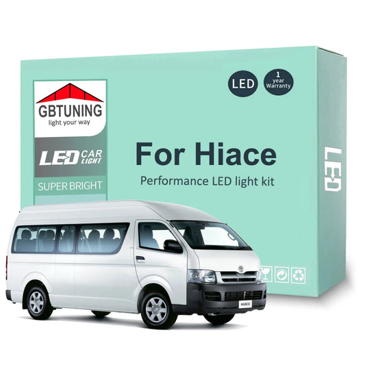 LED Interior Light Bulb Kit For Toyota Hiace Truck Hiace 1988-2007 2008 2009 2010 2011 Car Map Dome Reading Lamp Canbus No Error