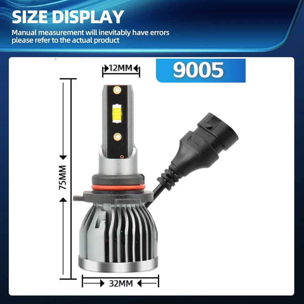 2/4x LED Headlights Bulbs 28000LM For Ford Escape 2013 2014 2015 2016 High Low Beam Car Headlamp Super Brightness CSP 3570 Lamps