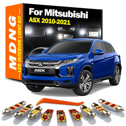 MDNG 11Pcs Canbus LED Interior Dome Map Trunk Light Kit For Mitsubishi ASX 2010-2014 2015 2016 2017 2018 2019 2020 2021 Car Bulb