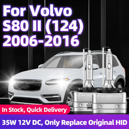 For Volvo S80 II (124) 2006 2007 2008 2009 2010 2011 2012-2016 HID D1S 35W Xenon Bulbs 6000K 8000K Auto Lamps 12V Car Headlights
