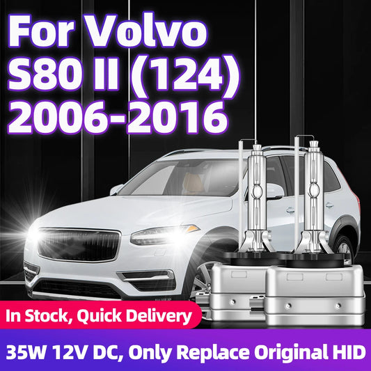For Volvo S80 II (124) 2006 2007 2008 2009 2010 2011 2012-2016 HID D1S 35W Xenon Bulbs 6000K 8000K Auto Lamps 12V Car Headlights