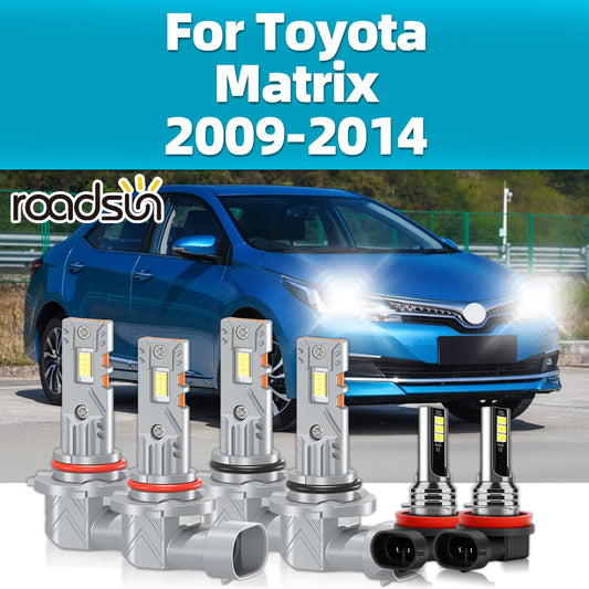 2/6Pcs Car LED Headlight Bulbs 30000LM 6000K Fog Lights For Toyota Matrix 2009 2010 2011 2012 2013 2014 Plug-N-Play Accessories
